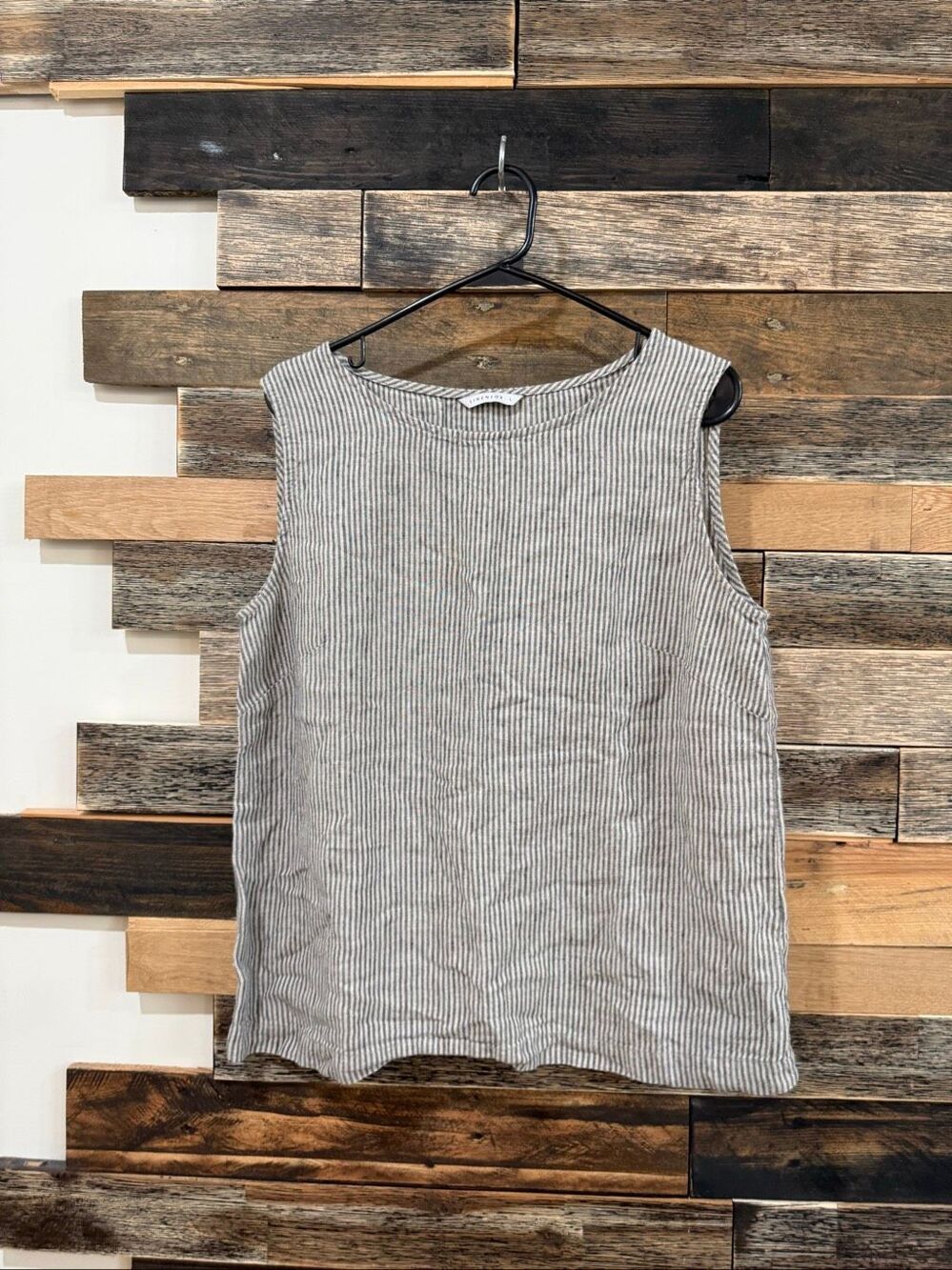 Linenfox top shirt boho lagenlook sz L